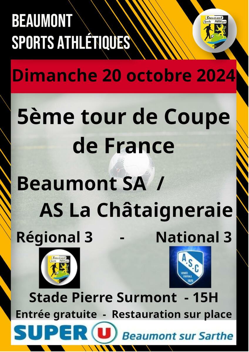 Match de coupe de France reporté au 20 octobre 2024