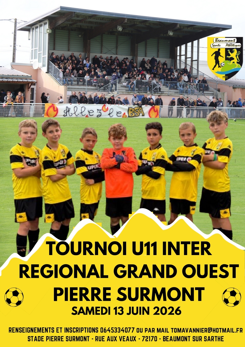 Tournoi Inter-régional U11  -  Samedi 13 Juin 2026