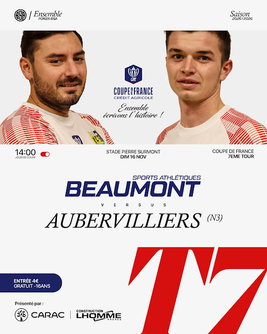 Tous au stade Pierre Surmont dimanche 16 novembre à 14H