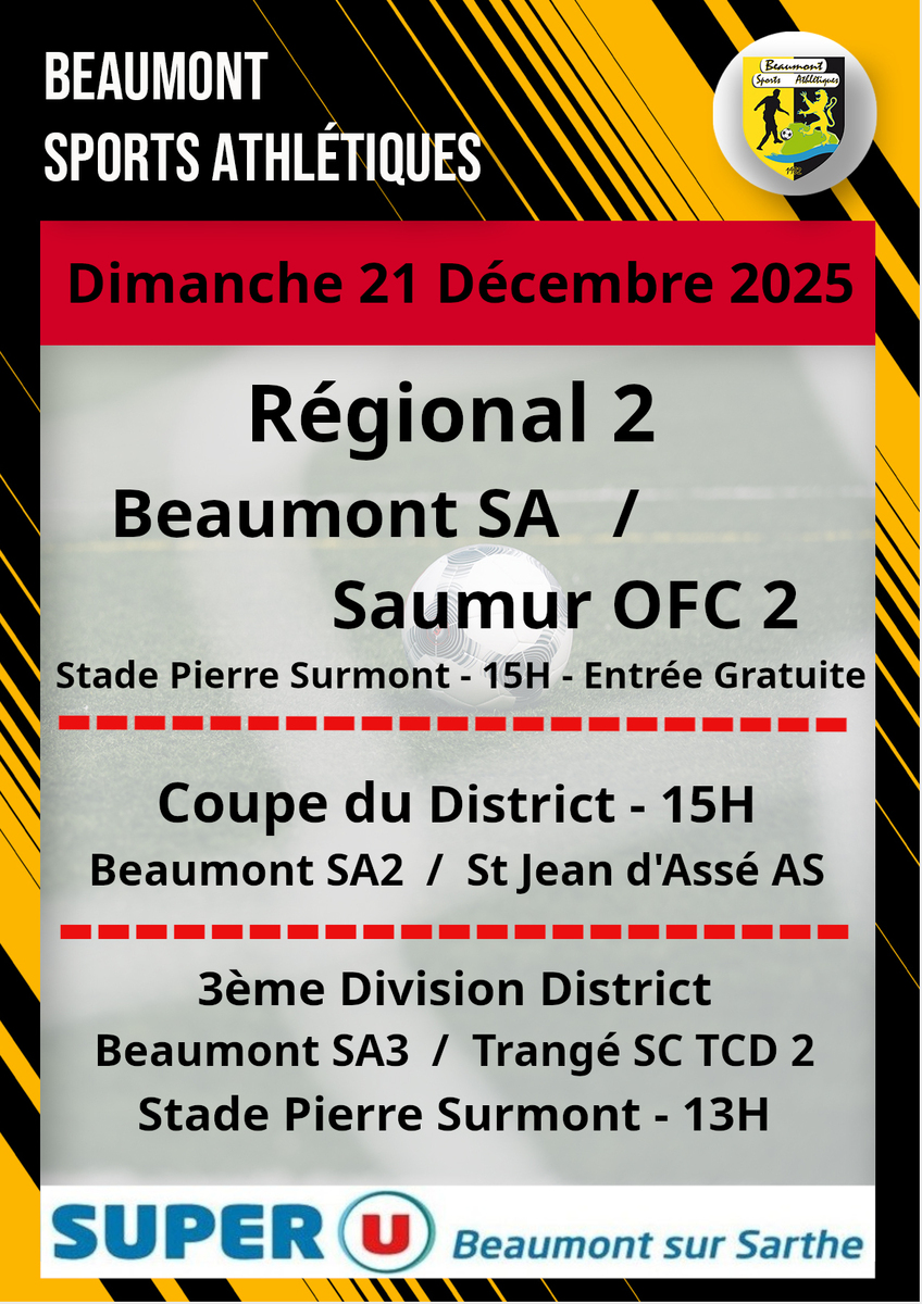 Agenda Sportif du Beaumont SA