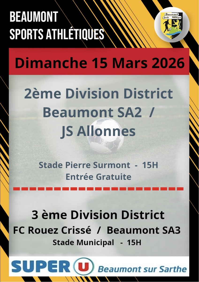 Agenda Sportif du BSA Seniors