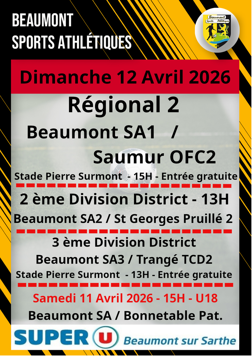 Agenda Sportif du Beaumont SA
