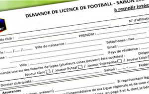 Licences Saison 2016-2017
