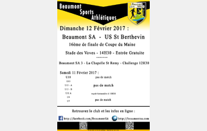 Agenda Sportif : 11/12 Février 2017