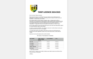 Lettre informative Licence 