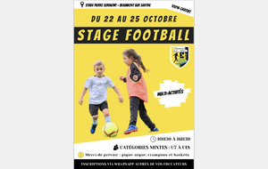 Stage de football 1ère semaine des vacances scolaires 