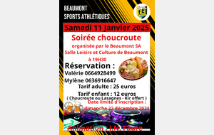 Soirée choucroute du Beaumont SA