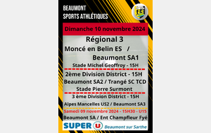 Agenda Sportif du Beaumont SA