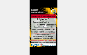 Agenda Sportif du Beaumont SA