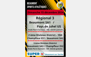 Agenda Sportif du Beaumont SA