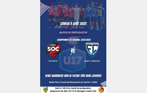 Matchs amicaux U17 et séniors samedi 9 Août 2025