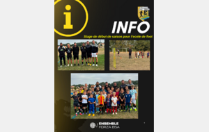 Stage de début de saison pour l’école de foot