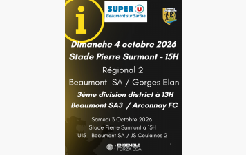 Agenda Sportif du Beaumont SA