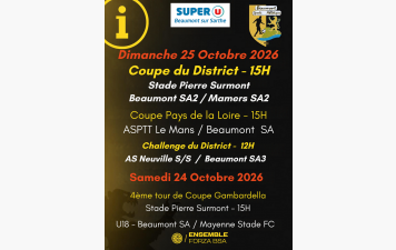 Agenda Sportif du Beaumont SA
