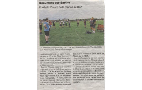 Article Ouest France sur la reprise du Beaumont SA