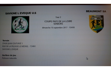 Deuxième Tour de Coupe Pays de la Loire