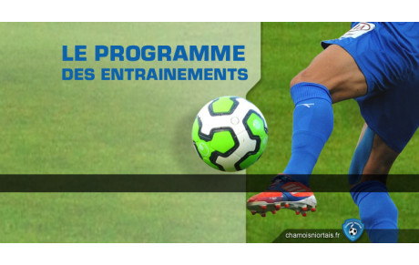 Planning des entraînements vacances Toussaint 2018