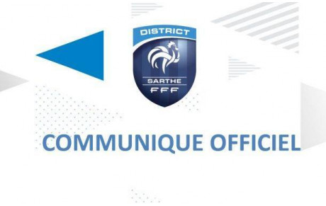 Communiqué Officiel du District de la Sarthe