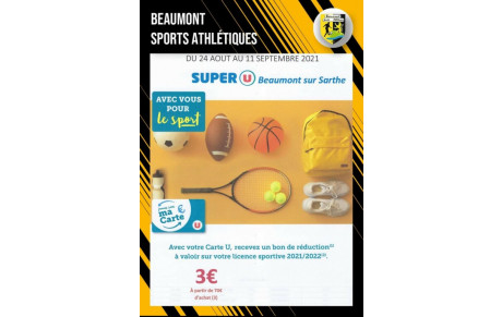 Offre partenaire Super U de Beaumont sur Sarthe