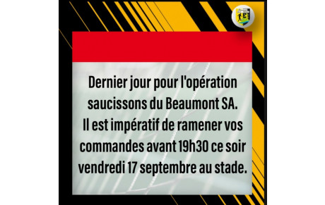 Fin de l'opération saucissons du BSA