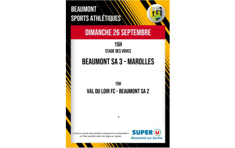 Agenda Sportif du Beaumont SA
