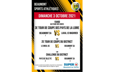 Agenda Sportif du Beaumont SA