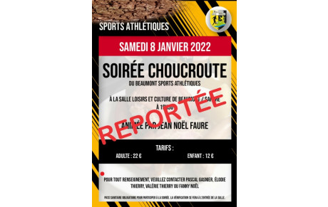 Soirée choucroute reportée