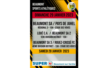 Agenda Sportif du Beaumont SA