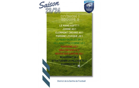 Composition des poules 1 ère division / groupe B