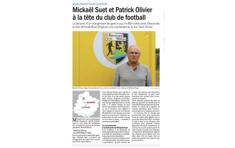 Article Le Maine Libre / Nicolas Bouchereau