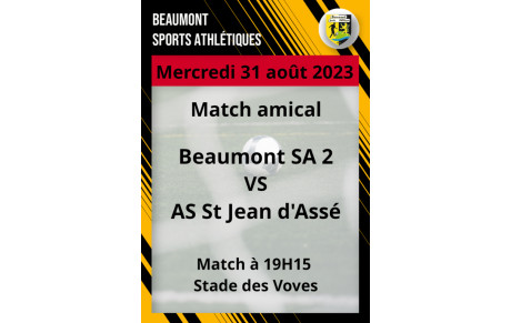 Match amical demain soir au stade des Voves