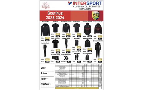 Boutique du club 