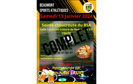 Soirée choucroute complète