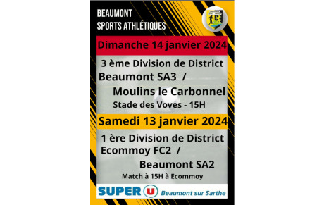 Agenda Sportif du Beaumont SA