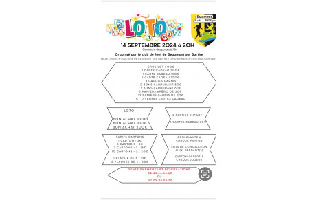 Loto samedi 14 septembre 2024