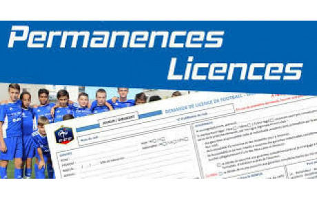Permanence licences samedi 23 Août 2025 10h-12h