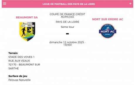 5ème tour de la Coupe de France